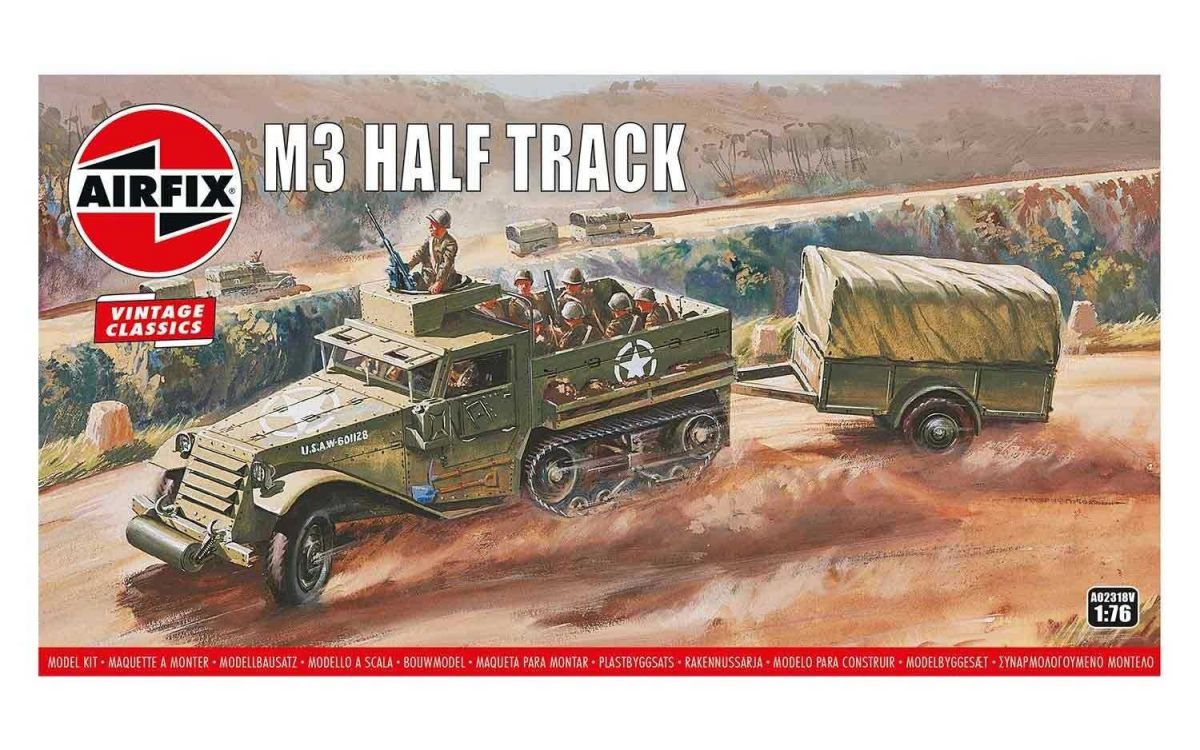 Classic Kit VINTAGE military A02318V - M3 Half Track & 1 Ton Trailer (1:76) Airfix