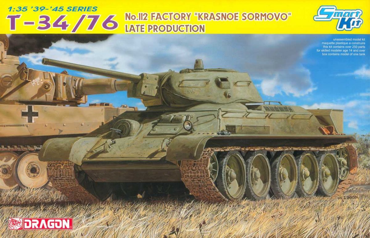 Model Kit tank 6479 - T-34/76 No.112 FACTORY "KRASNOE SORMOVO" LATE PRODUCTION (SMART KIT) (1:35) Dragon