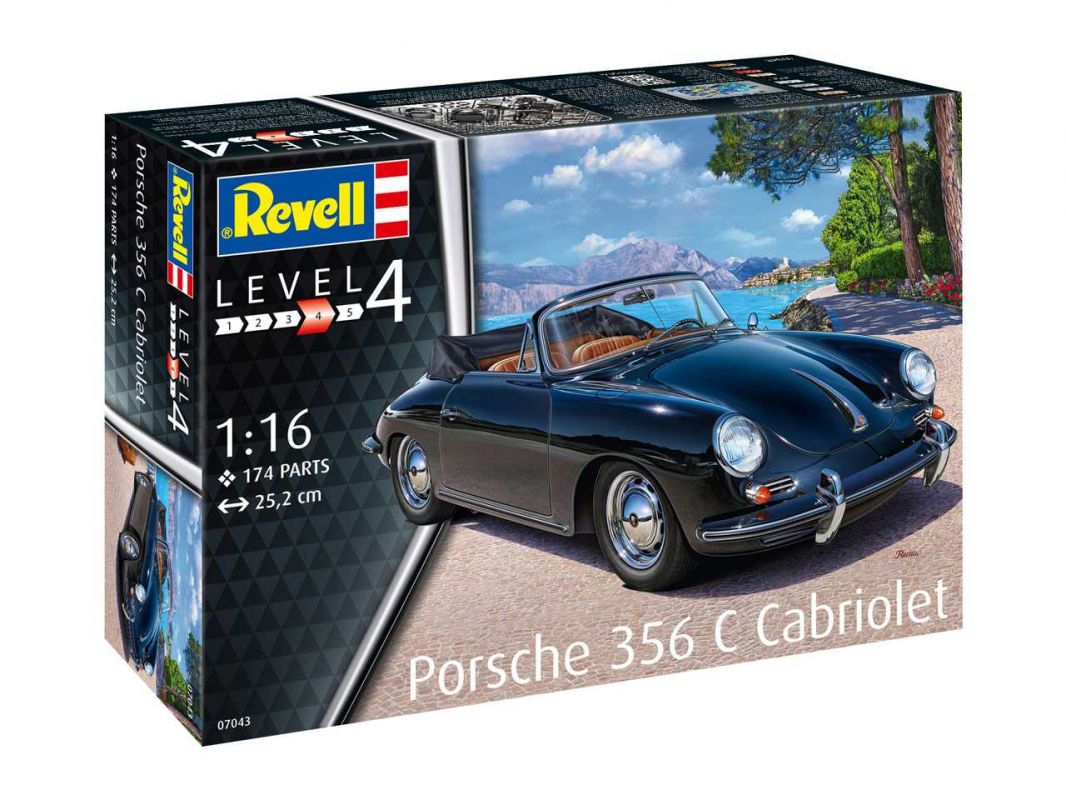 Plastic ModelKit auto 07043 - Porsche 356 Cabriolet (1:16) Revell