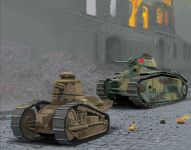 Plastic ModelKit military 03278 - Char B.1 bis & Renault FT.17 (1:76) Revell