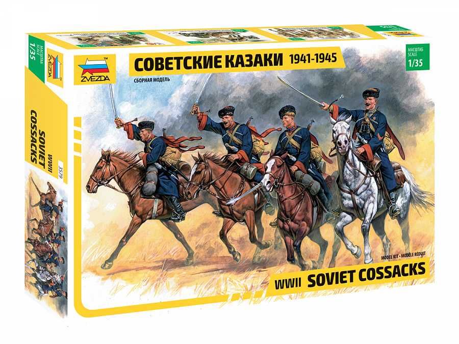 Model Kit figurky 3579 - Soviet Cossacks (RR) (1:35) Zvezda