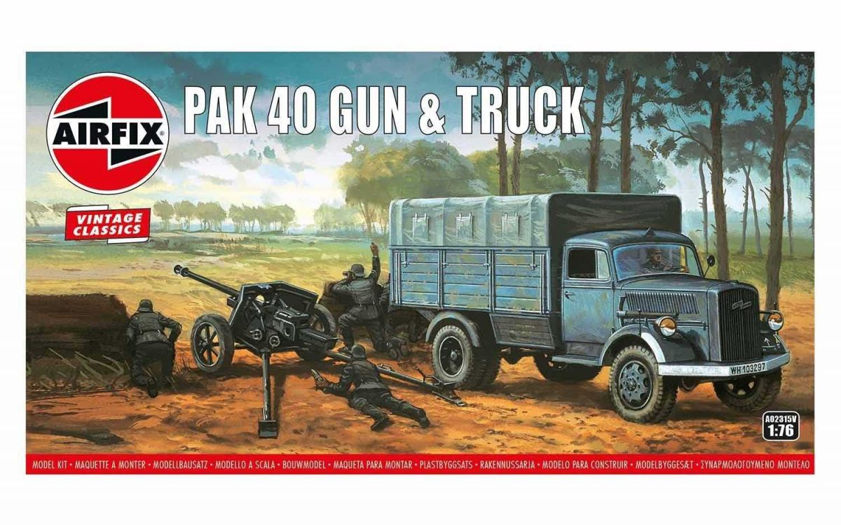 Classic Kit VINTAGE military A02315V - PAK 40 Gun & Truck (1:76) Airfix