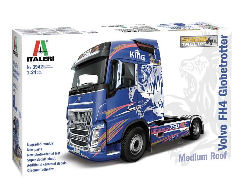 Model Kit truck 3942 - VOLVO FH4 Globetrotter Medium Roof (1:24) Italeri