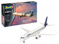 Plastic ModelKit letadlo 03883 - Embraer 190 Lufthansa New Livery (1:144) Revell