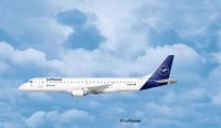 Plastic ModelKit letadlo 03883 - Embraer 190 Lufthansa New Livery (1:144) Revell