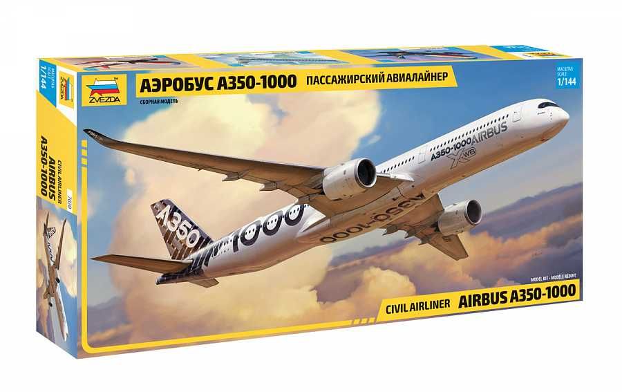 Model Kit letadlo 7020 - Airbus A-350-1000 (1:144) Zvezda
