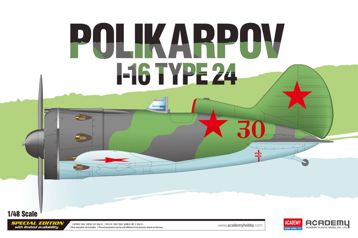Model Kit letadlo 12314 - Polikarpov I-16 Type 24 LE: (1:48) Academy