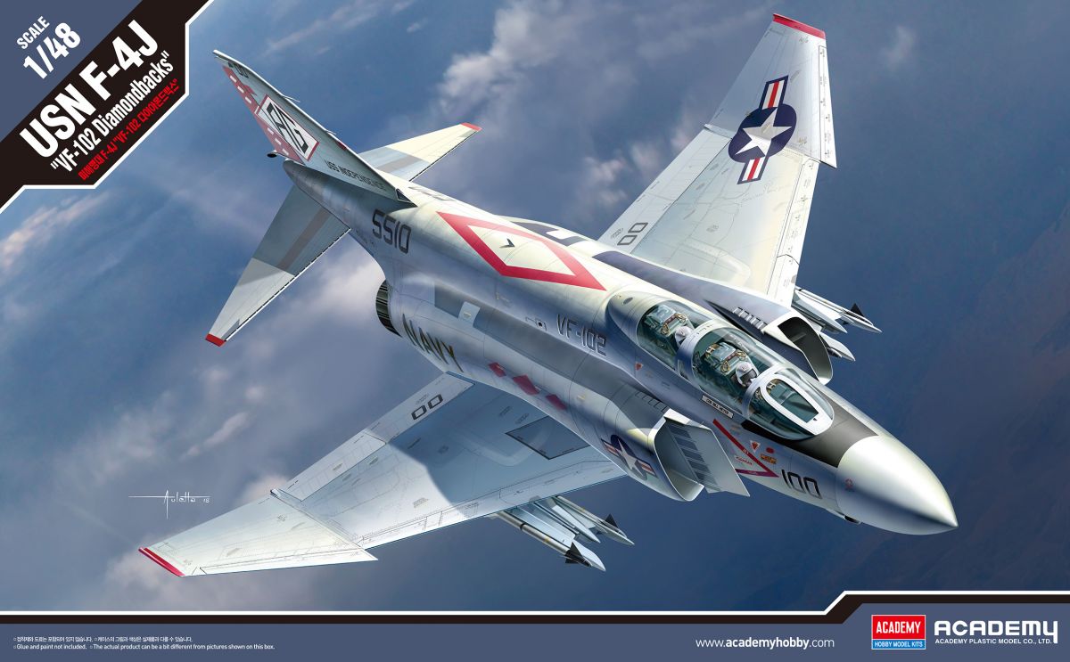 Model Kit letadlo 12323 - USN F-4J VF-102 Diamondbacks (1:48) Academy