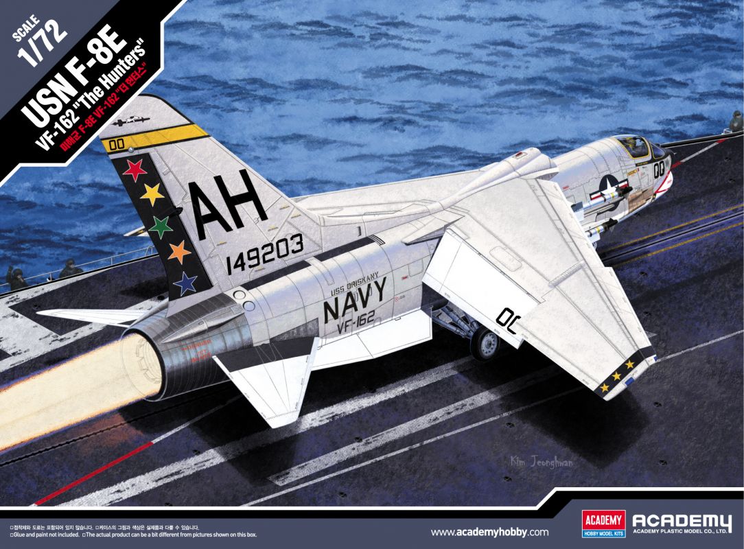 Model Kit letadlo 12521 - USN F-8E VF-162 "The Hunters" (1:72) Academy