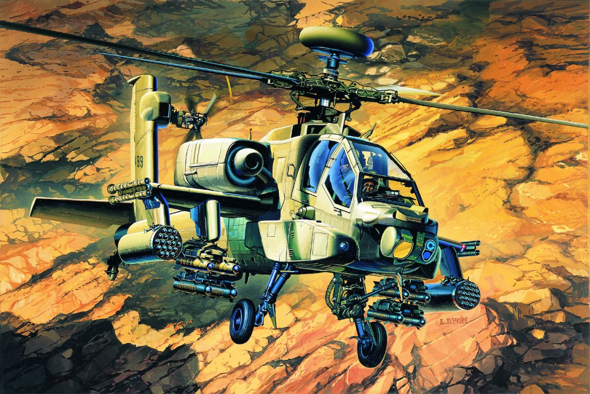 Model Kit vrtulník 12262 - AH-64A (1:48) Academy