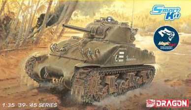 Model Kit tank 6740 - M4 Sherman "Composite Hull" PTO w/Magic Track (Smart Kit) (1:35) Dragon