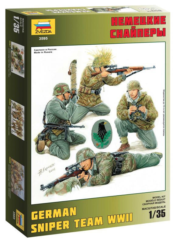 Model Kit figurky 3595 - German Sniper Team (1:35) Zvezda