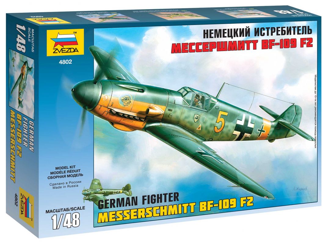 Model Kit letadlo 4802 - Bf-109 F2 (1:48) Zvezda