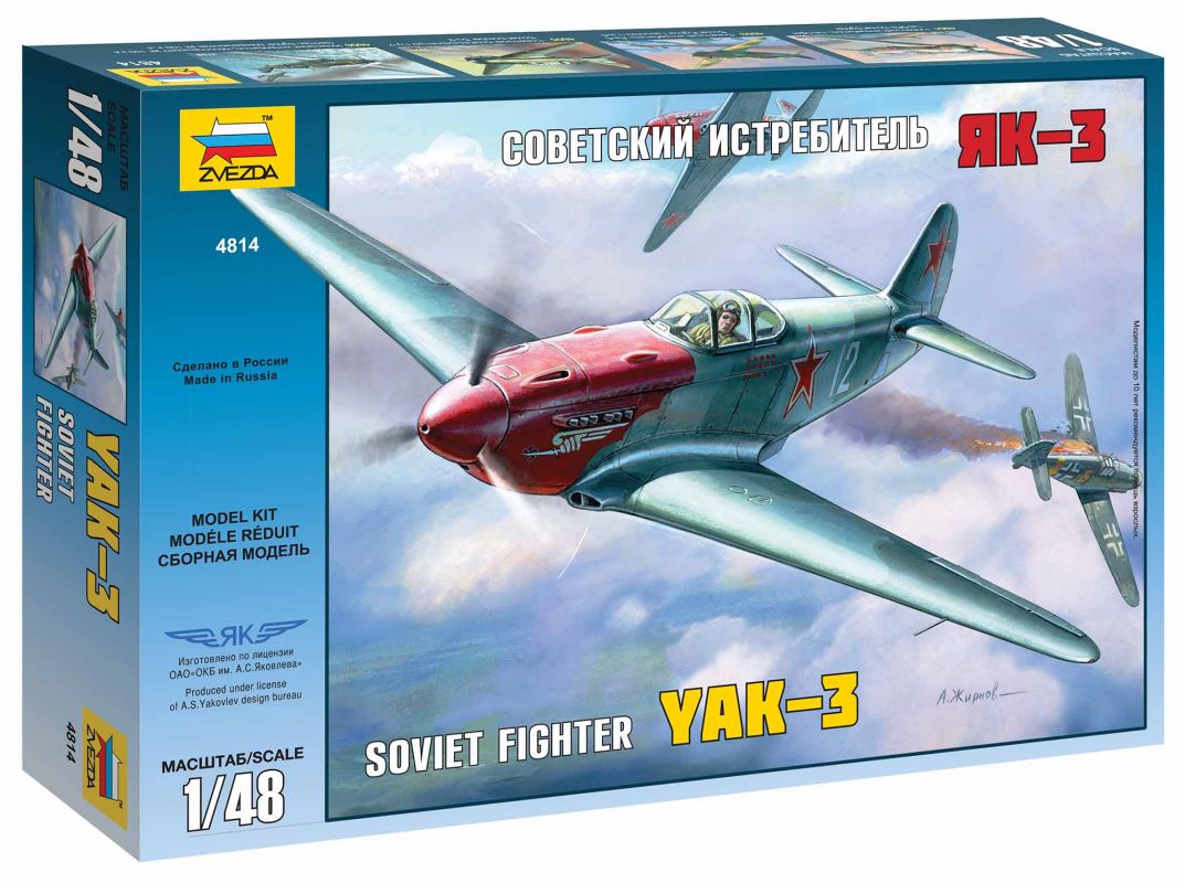 Model Kit letadlo 4814 - YAK-3 Soviet WWII Fighter (1:48) Zvezda