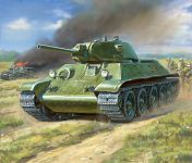 Wargames (WWII) tank 6101 - Soviet Medium Tank T-34/76 (1:100) Zvezda