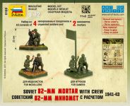 Wargames (WWII) figurky 6109 - Soviet 82-mm Mortar with Crew (1:72) Zvezda