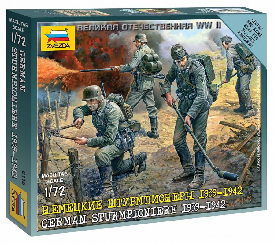 Wargames (WWII) figurky 6110 - German Sturmpioniere (1:72) Zvezda