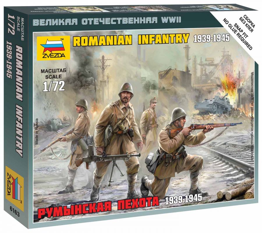 Wargames (WWII) figurky 6163 - Romanian Infantry (1:72) Zvezda