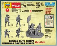Wargames (WWII) figurky 6180 - German Elite Troops 1939-43 (1:72) Zvezda