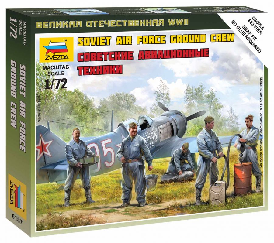 Wargames (WWII) figurky 6187 - Soviet airforce ground crew (1:72) Zvezda