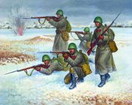 Wargames (WWII) figurky 6197 - Soviet Infantry (Winter Uniform) (1:72) Zvezda
