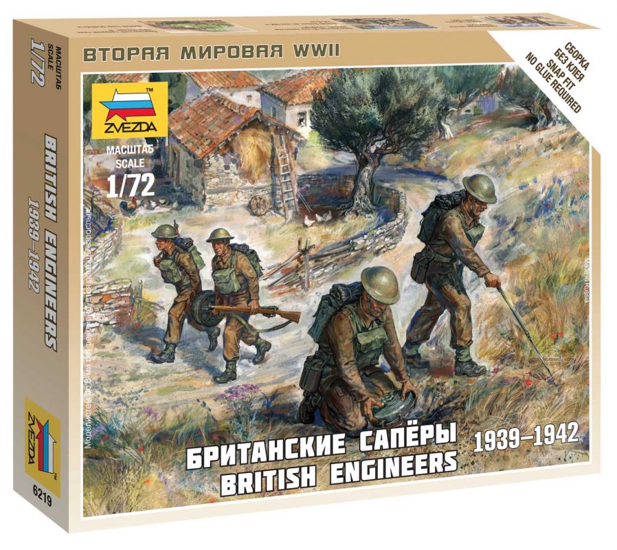 Wargames (WWII) figurky 6219 - British Engineers (1:72) Zvezda