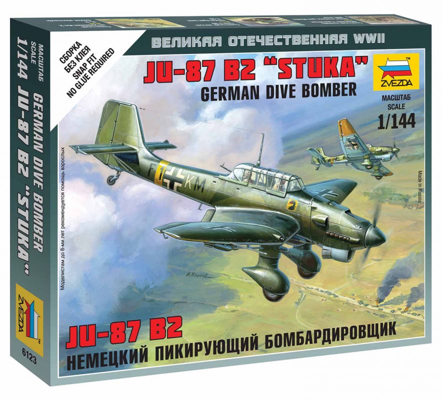 Wargames (WWII) letadlo 6123 - Junkers JU-87 Stuka (1:144) Zvezda