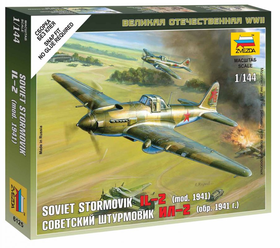 Wargames (WWII) letadlo 6125 - Ilyushin IL-2 Stormovik (1:144) Zvezda