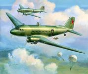 Wargames (WWII) letadlo 6140 - LI-2 Soviet Transport Plane (1:200) Zvezda