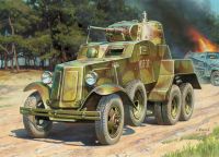 Wargames (WWII) military 6149 - Soviet Armored Car BA-10 (1:100) Zvezda