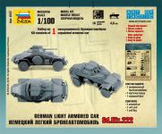 Wargames (WWII) military 6157 - Sd.Kfz.222 Armored Car (1:100) Zvezda