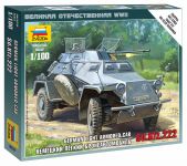 Wargames (WWII) military 6157 - Sd.Kfz.222 Armored Car (1:100) Zvezda