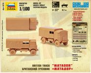 Wargames (WWII) military 6175 - British Truck "Matador" (1:100) Zvezda