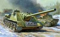 Wargames (WWII) military 6211 - Self-propelled Gun SU-100 (1:100) Zvezda