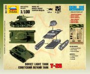 Wargames (WWII) tank 6113 - Soviet Tank T-26 M (1:100) Zvezda