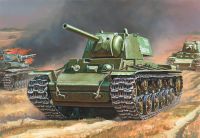 Wargames (WWII) tank 6141 - Soviet Heavy Tank KV-1 (1:100) Zvezda