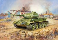 Wargames (WWII) tank 6160 - Soviet Medium Tank T-34/85 (1:100) Zvezda