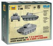 Wargames (WWII) tank 6196 - Pz.V Ausf. A Panther(1:100) Zvezda