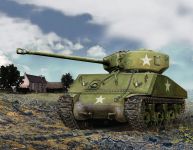 Wargames (WWII) tank 6263 - Sherman M-4 (1:100) Zvezda