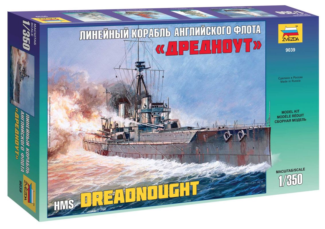 Model Kit loď 9039 - Battleship "Dreadnought" (1:350) Zvezda