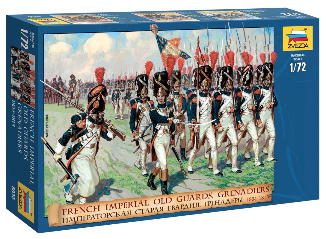 Wargames (AoB) figurky 8030 - French Imperial Old Guards. Grenadiers 1804-1815 (1:72) Zvezda