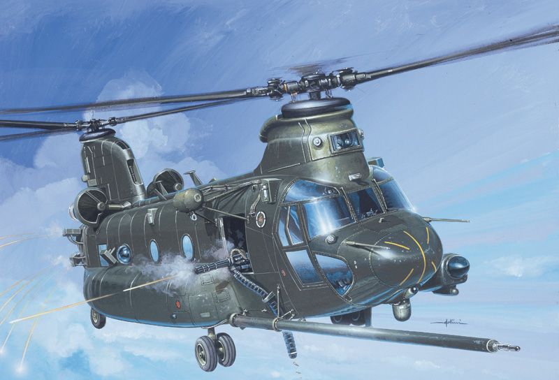 Model Kit vrtulník 1218 - MH-47 E SOA CHINOOK TM (1:72) Italeri