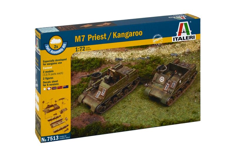 Fast Assembly military 7513 - M7 PRIEST / KANGAROO (1:72) Italeri