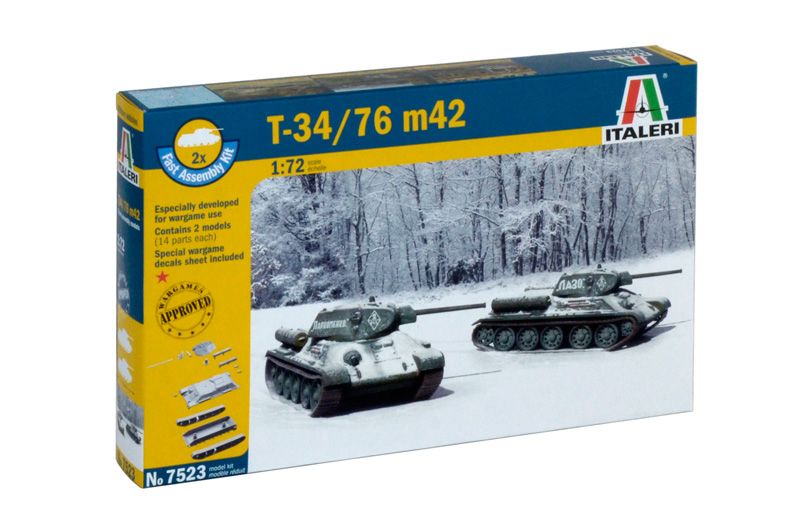 Fast Assembly tanky 7523 - T 34 / 76 m42 (1:72) Italeri