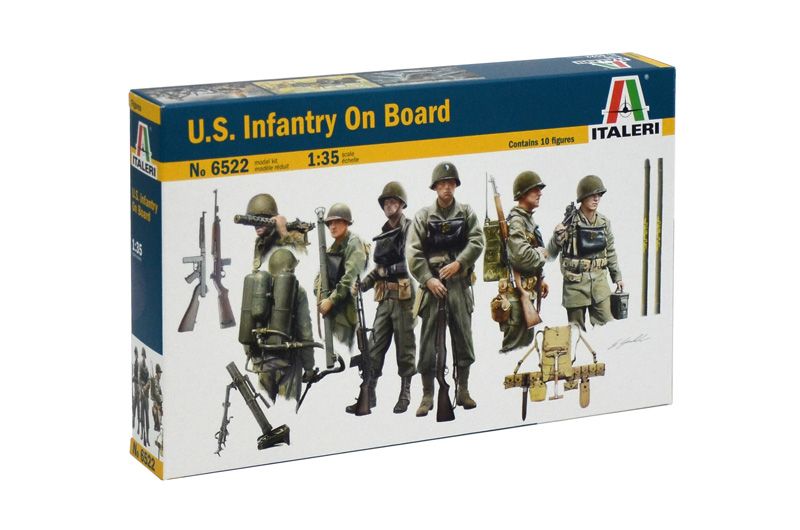 Model Kit figurky 6522 - U.S. INFANTRY ON BOARD (1:35) Italeri