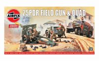 Classic Kit VINTAGE military A01305V - 25pdr Field Gun &amp; Quad (1:76)
