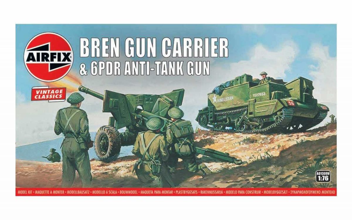 Classic Kit VINTAGE military A01309V - Bren Gun Carrier & 6 pdr Anti-Tank Gun (1:76) Airfix