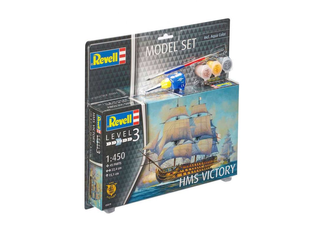 ModelSet loď 65819 - HMS Victory (1:450) Revell